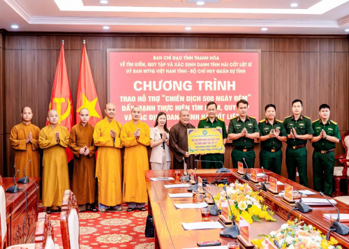 Giáo hội Phật giáo Việt Nam tỉnh Thanh Hoá chung tay thực hiện Chiến dịch “500 ngày đêm”